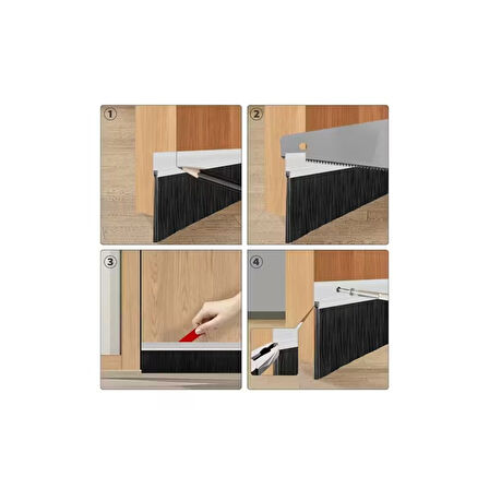 Kapı Altı Fırçası Kapı Altı Süpürgesi 90 Cm (h Tipi) Kıl Boyu 3cm