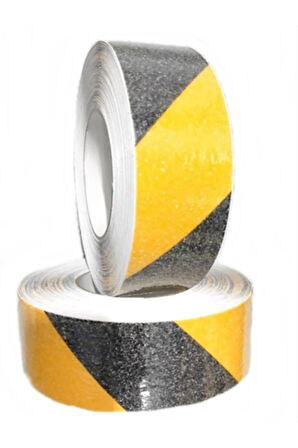 Sarı Siyah Merdiven Ve Zemin Kaydırmaz Kaymaz Bant 25mm X 25mt