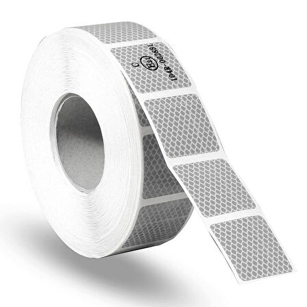 Tüvtürk Onaylı Reflektörlü Reflektif Fosforlu Şerit Bant Kesikli Reflektör 5mt Beyaz