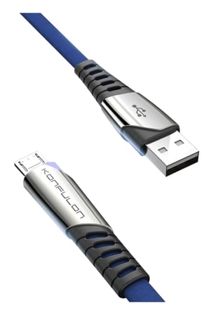 Dc16 Micro Usb Kablo 1M 2.4A - Mavi