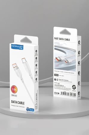 Dc65 Usb To Type-C 1M 3.0A Hızlı Şarj Kablo - Beyaz