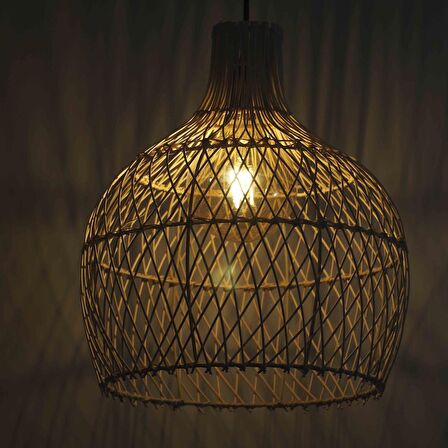 Bambu Çapraz Avize Rattan Sarkıt: SHADOW
