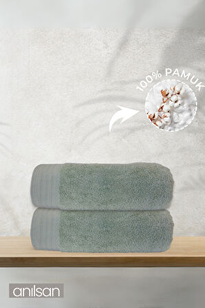 2'li Rava Banyo Havlusu - 70x140 Cm, 570gr, %100 pamuk, Spa Ve Otel Havlusu, Günlük Kullanıma Uygun
