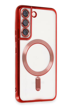 Galaxy S22 Kılıf Kross Magneticsafe Kapak - Kırmızı