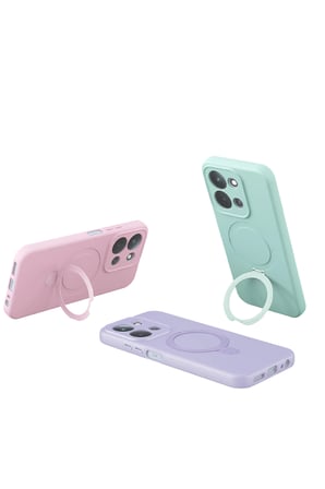 Redmi 15C 4G Regal Magsafe Standlı Kapak - Çöl Titanyum