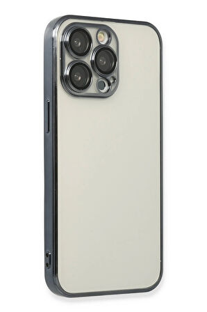Iphone 13 Pro Max Uyumlu Lens Korumalı Kenarlar Renkli Şeffaf Kılıf