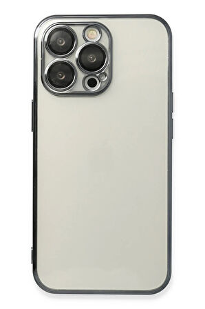 Iphone 13 Pro Max Uyumlu Lens Korumalı Kenarlar Renkli Şeffaf Kılıf