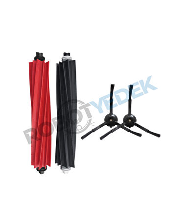 Roborock Q5 Pro, Q5 Pro Plus Uyumlu Yedek Ana Fırça Takımı ve Yan Fırça-4 Parça