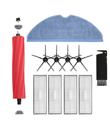 Roborock G10 Uyumlu Yedek Fırça Hepa Filtre Mop Seti-11 Parça