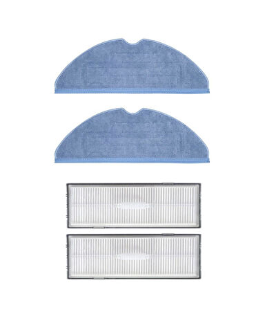 Roborock G10 Uyumlu Yedek Mop ve Hepa Filtre-4 Parça