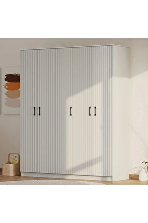 Rabi Mobilya İrem Country 5 Kapaklı Mega Gardırop