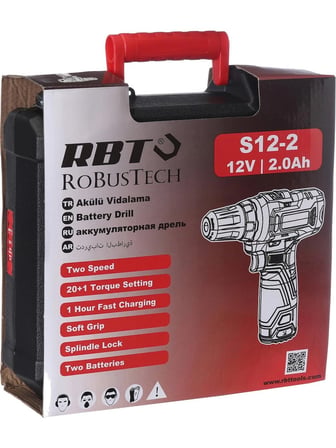 Robustech S12-2 12V 2 Ah Li-ion Çift Akülü Vidalama