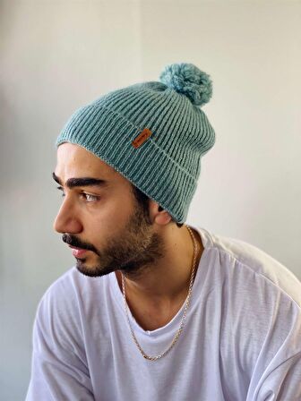 Retrobird Ponponlu Unisex Bere Kadın Çağla