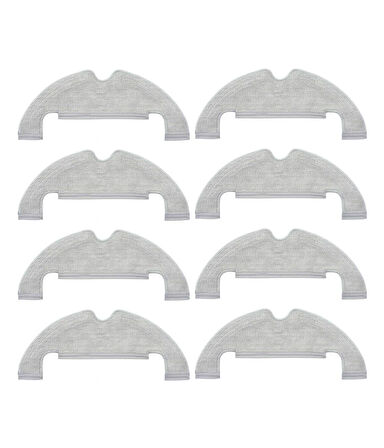 Dreame Bot D10 Plus Uyumlu 8 Adet Mop Fiber Paspas Bez