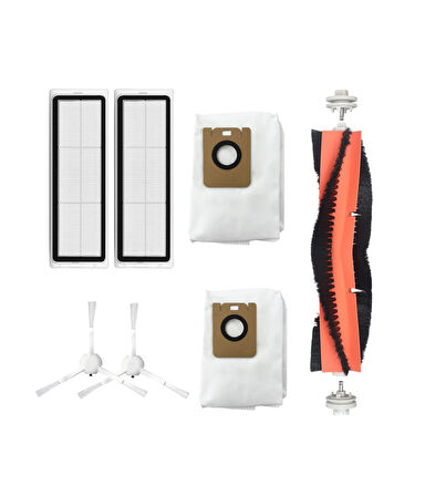 Dreame Bot D10 Plus Uyumlu Yedek Fırça Filtre Toz Torbası-7 Parça
