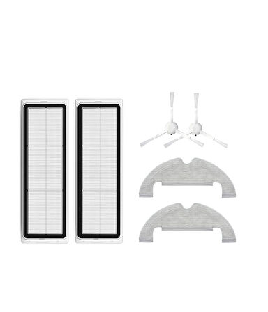 Dreame Bot D10 Plus Uyumlu Yedek Hepa Filtre Yan Fırça Mop-6 Parça