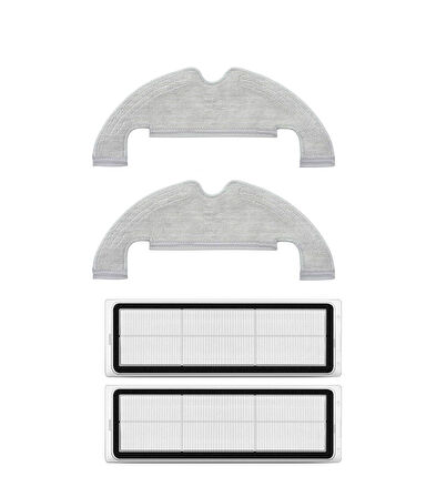 Dreame Bot D10 Plus Uyumlu Yedek Mop ve Hepa Filtre-4 Parça