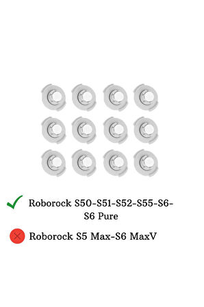 Roborock S50-S51-S52-S55 Uyumlu 12 Adet Su Tankı Filtresi