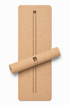 Kaydırmaz 5Mm Doğal Kauçuk Mantar Yüzeyli Yoga Mat Pilates Matı 185 X 68 Cm