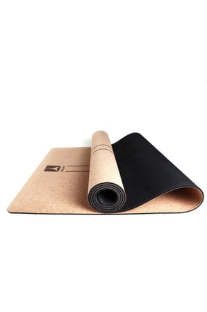 Kaydırmaz 5Mm Doğal Kauçuk Mantar Yüzeyli Yoga Mat Pilates Matı 185 X 68 Cm