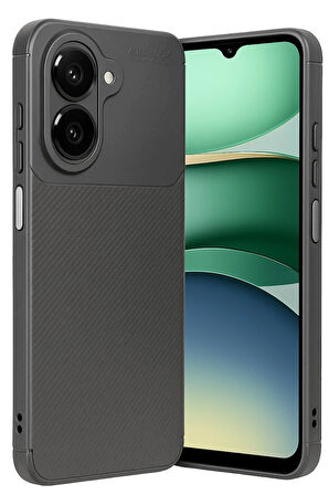 Xiaomi Redmi A5 4G Kılıf Karbon Görünümlü Silikon Azn-FcsKrbn