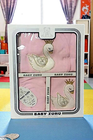 Milays baby kids yenidoğan hastane çıkışı 5 li set .%100 pamuktan