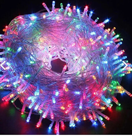 100 Metre 8 Işıltılı Yanma Modlu RGB Şerit Led Özel Parlak Ledli Ağaç Süsleme Dış Mekan Süsleme Ledi