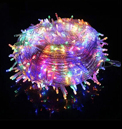 100 Metre 8 Işıltılı Yanma Modlu RGB Şerit Led Özel Parlak Ledli Ağaç Süsleme Dış Mekan Süsleme Ledi