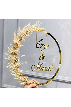  Isme Özel Şeffaf Ve Peleksili Kapı Süsü Duvar Süsü Ve Kapı, Duvar Dekoru Süsü 28cm