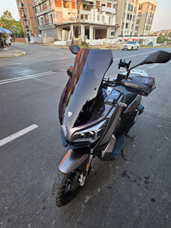 MOTOCAM RKS Reale 125 Siperlik Ön Cam 2023-2025 Model 55cm Siyah Renkli 4mm KISA SPOR CAM