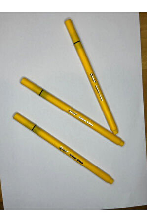Fineliner 0,4 mm Keçeli Kalem Sarı (3 Adet)