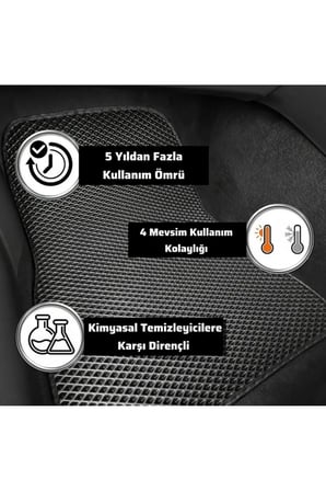 Renault Clio 4 2012-2019 Uyumlu Araca Özel Eva Oto Paspas Takımı
