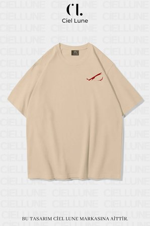 unisex kadın erkek red eyes baskılı özel tasarım oversize t-shirt