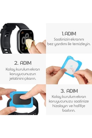 Redmi Watch 4 Kolay Uygulama Hizalama Aparatlı Cam Ekran Koruyucu