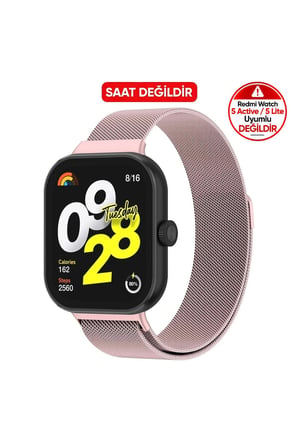 Xiaomi Redmi Watch 4 / 5 / 6 - 6 Active / 6 Lite - Smart Band 9 Pro / 8 Pro Uyumlu Metal Hasır Paslanmaz Kordon
