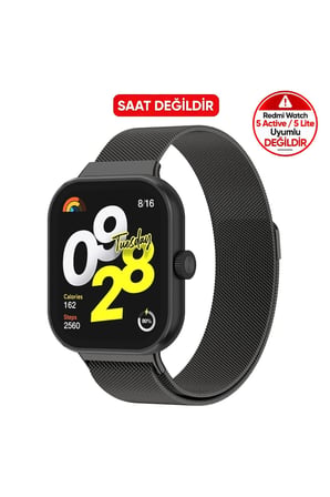 Xiaomi Redmi Watch 4 / 5 / 6 - 6 Active / 6 Lite - Smart Band 9 Pro / 8 Pro Uyumlu Metal Hasır Paslanmaz Kordon