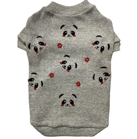 Gedyco Panda Küçük Irk Köpek Sweatshirtü Gri