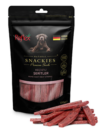 Reflex Snackies Keçi Etli Şeritler Köpek Ödül Çubuğu 170 Gr