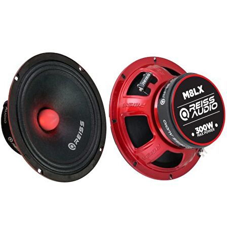 Reiss Rs-m8lx Işıklı Yeni Seri Çifti 600wat-300w Rms Metal Kapaklı 20 Cm Oto Midrange Hoparlör