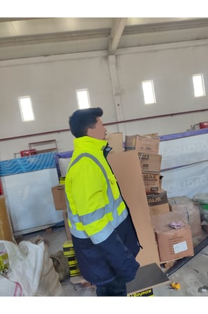 Reflektif Cepli Fosforlu Fermuarlı Kaban Kapüşonlu Mont Parka Sarı Lacivert Kaban Işçi Parkası.