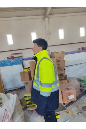 Reflektif Cepli Fosforlu Fermuarlı Kaban Kapüşonlu Mont Parka Sarı Lacivert Kaban Işçi Parkası.