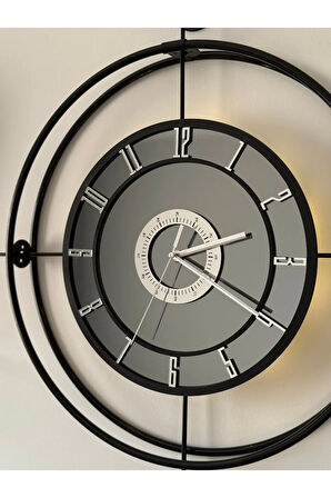 Lavinya Exclusive Time - Pilli Led- (50x85) - Modern Metal (mobilya) Duvar Saati