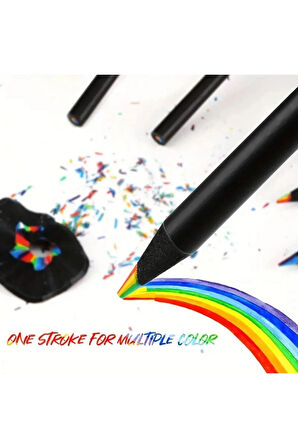 12 adet Gradyan Gökkuşağı Sihirli Kalem - Kawaii Yaratıcı Yazı ve Sanat Malzemeleri