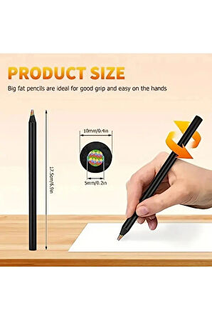 12 adet Gradyan Gökkuşağı Sihirli Kalem - Kawaii Yaratıcı Yazı ve Sanat Malzemeleri