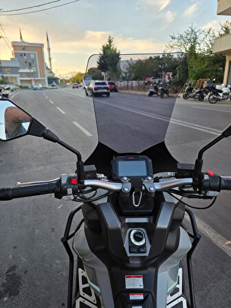 MOTOCAM Mondial Ressivo 250 Siperlik Ön Cam 2023-2025 Model 78cm Füme Renkli 4mm