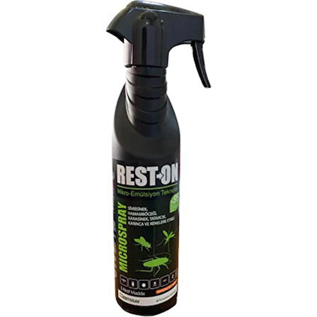 Rest-On Micro Sprey 400 mL – Narenciye Kokulu Genel Haşere İlacı | Sivrisinek, Karasinek, Karınca, Kene, Tatarcık & Ev Böcekleri İçin