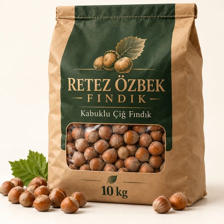 RETEZ ÖZBEK FINDIK Kabuklu Çiğ Fındık 10 kg