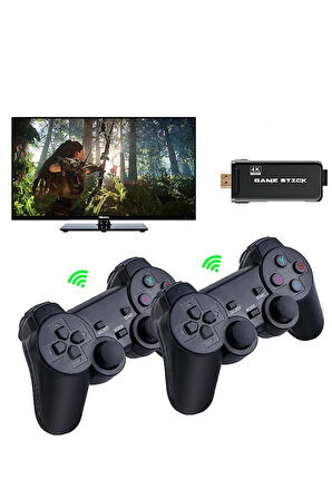 Premium Oyun Konsolu 2.4g Kablosuz Çift Kol Nostaljik Oyunlar 4k Game Stick HD