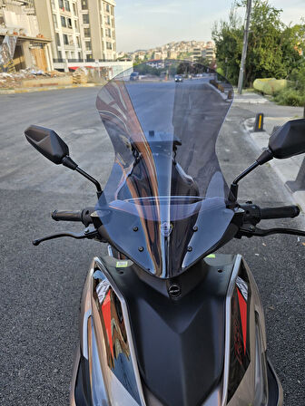 MOTOCAM Revolt RSX3 Siperlik Ön Cam 2022-2025 Model 54cm Füme Renkli SPORTİF