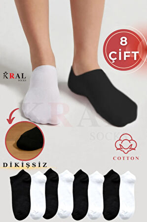Kadın - Erkek 8 Çift Cotton Dikişsiz Soft Görünmez Penye Patik Bilek Çorap